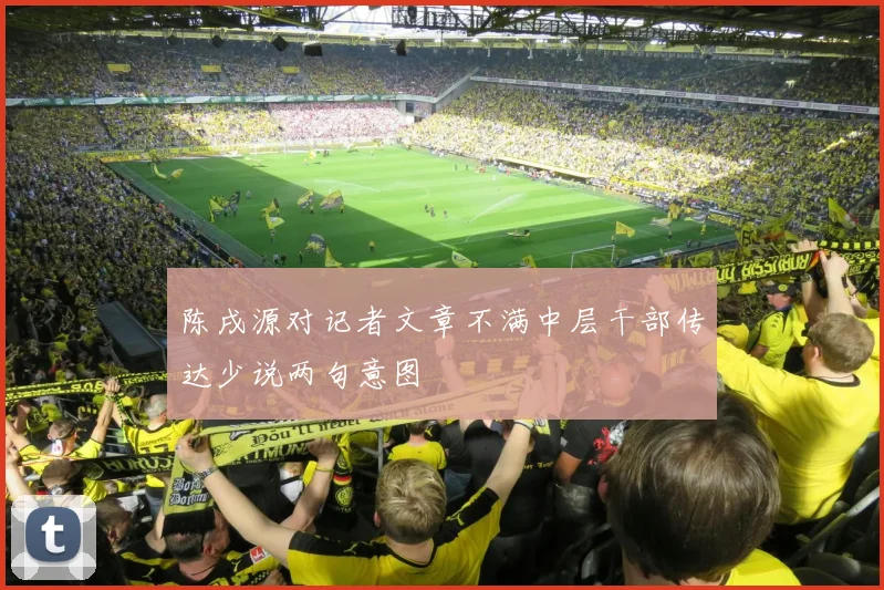 陈戌源对记者文章不满中层干部传达少说两句意图